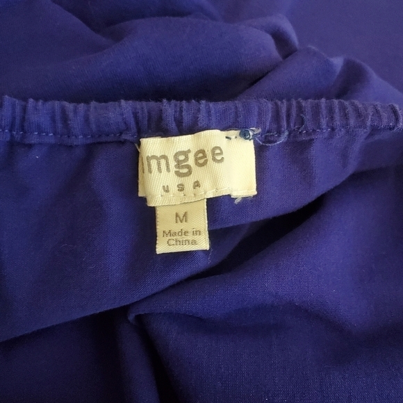 UMGEE M Boho Peasant Top Tassels Flower Stitched Embroidery Blue Bell Sleeves - Picture 3 of 11